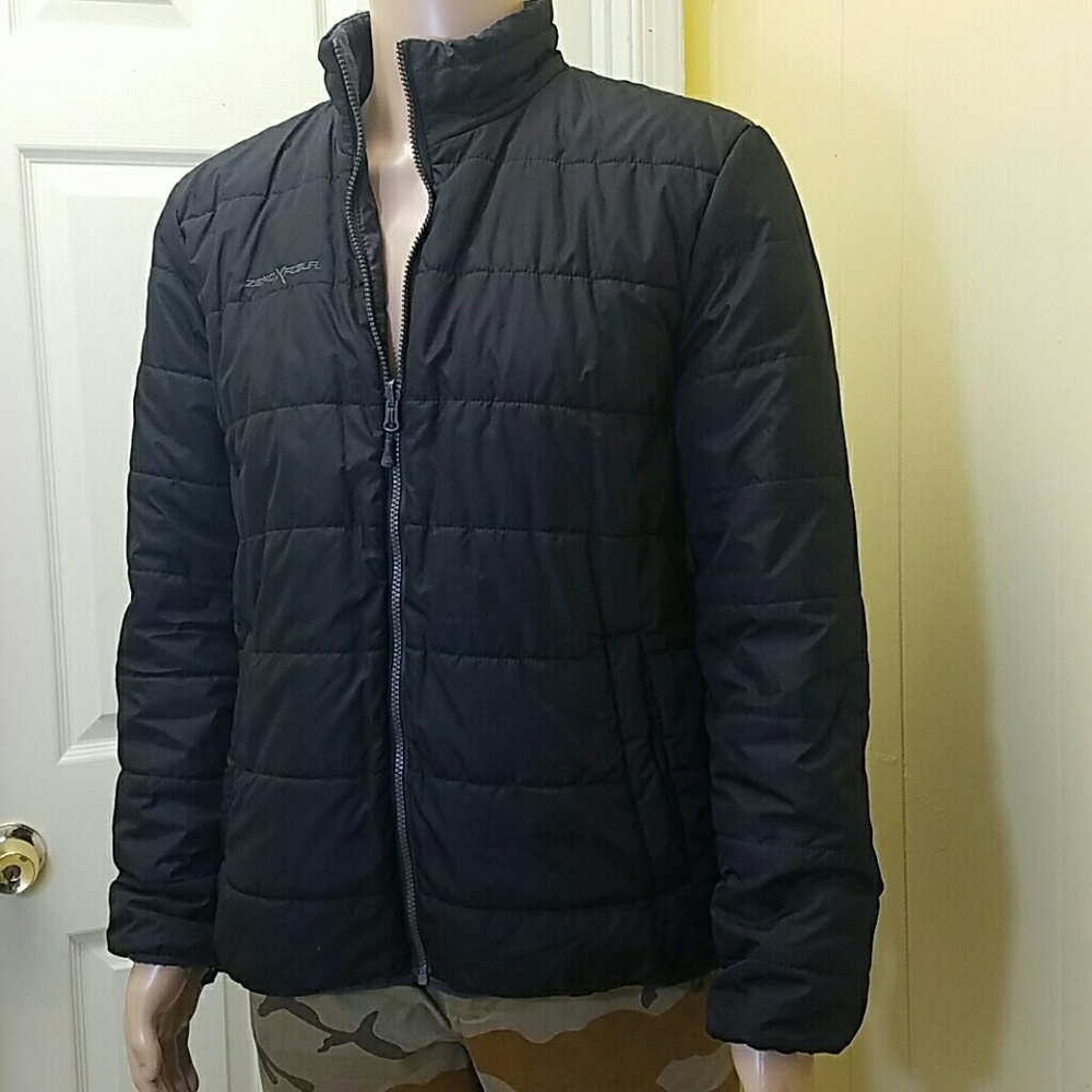 ZeroXposure Black Puffer Jacket, Large Mens